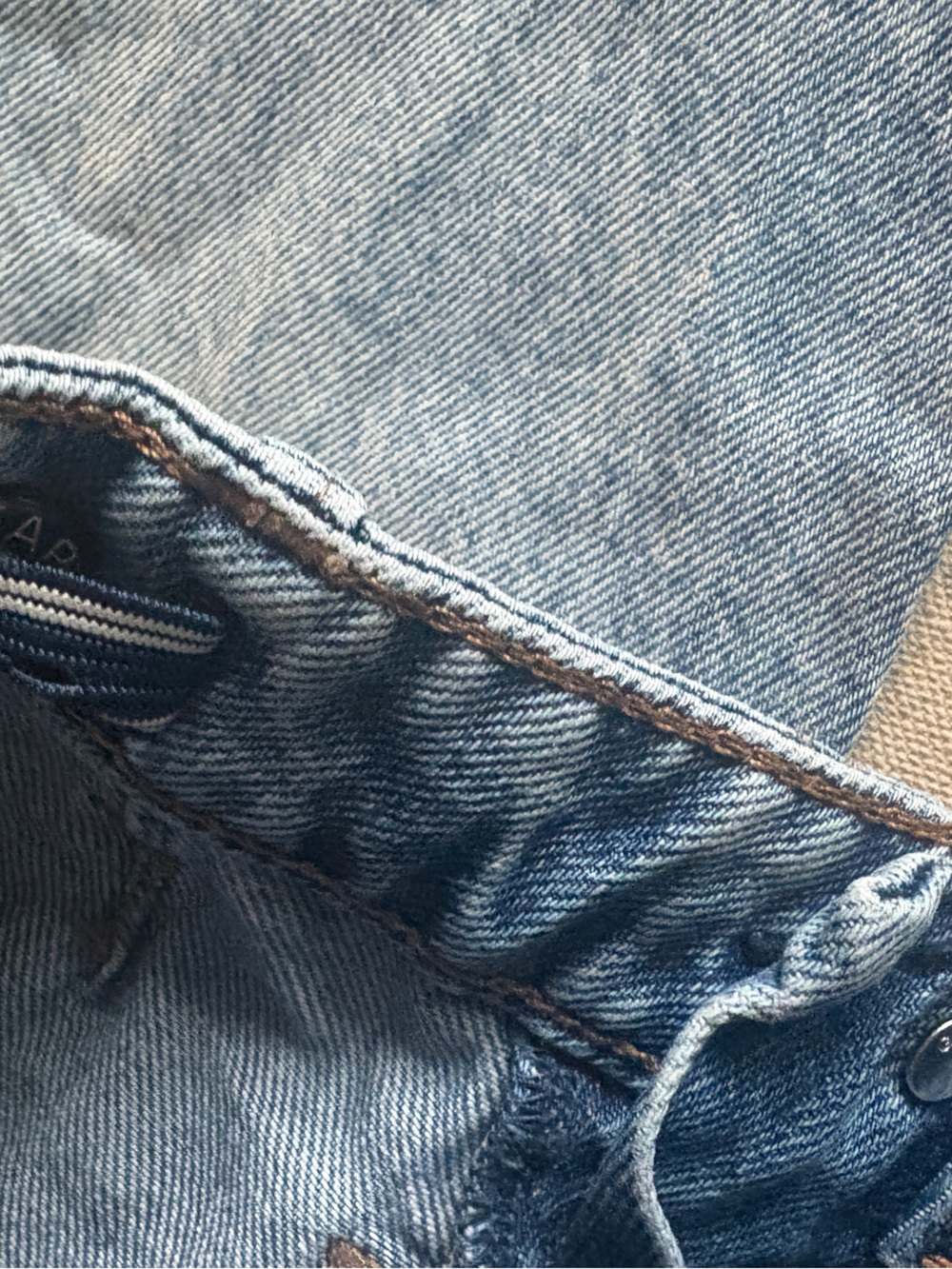 GAP Kids High Stride Wide Leg High Rise Denim Jeans Size 10 Slim - Picture 4 of 5